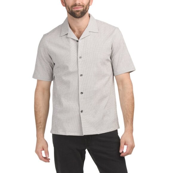 THEORY Baltic Short Sleeve Daze Modern Seersucker Shirt